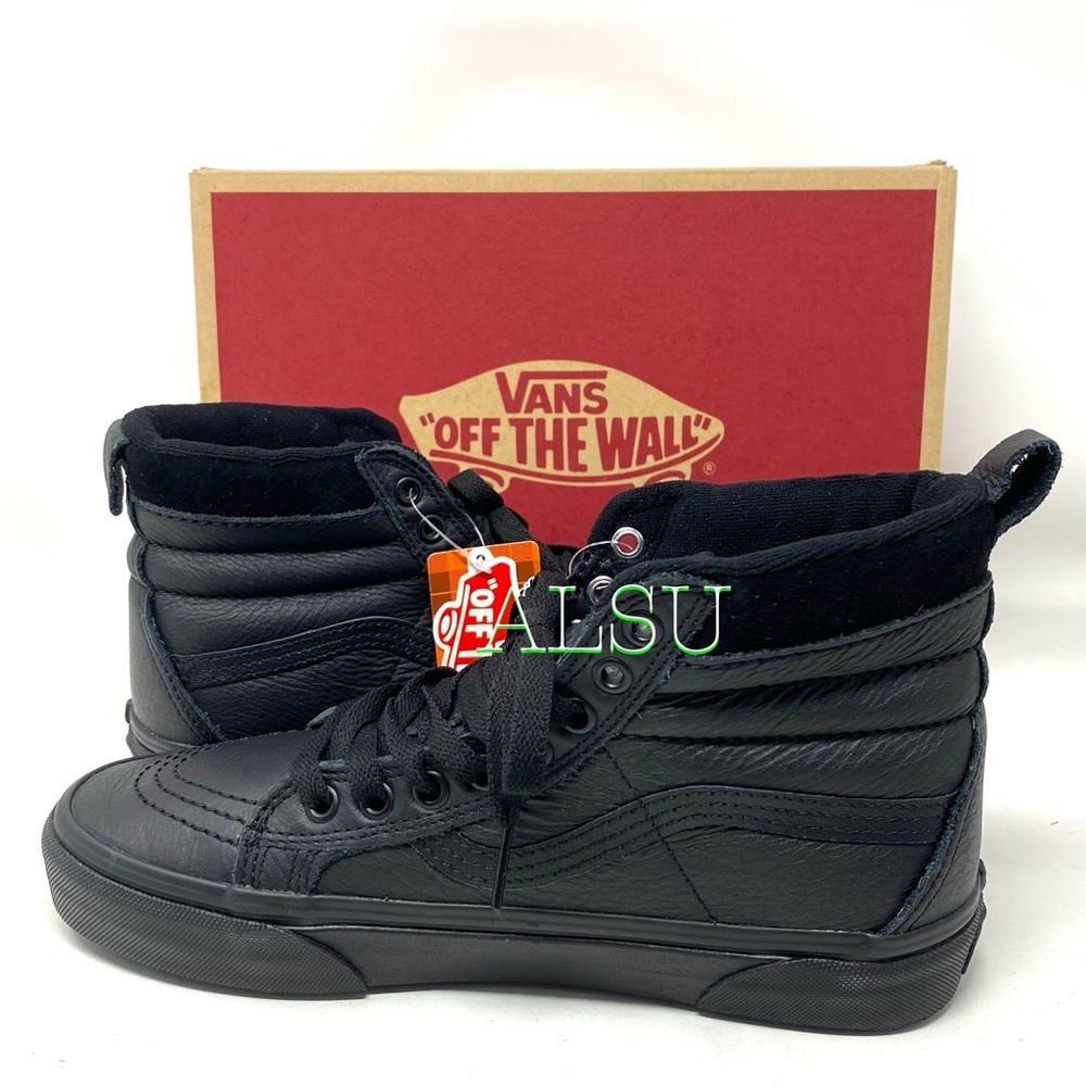 VANS SK8-HI MTE Leather Black Women’s Sneakers Size 8.5 VN0A4BV7XKN - Picture 6 of 10